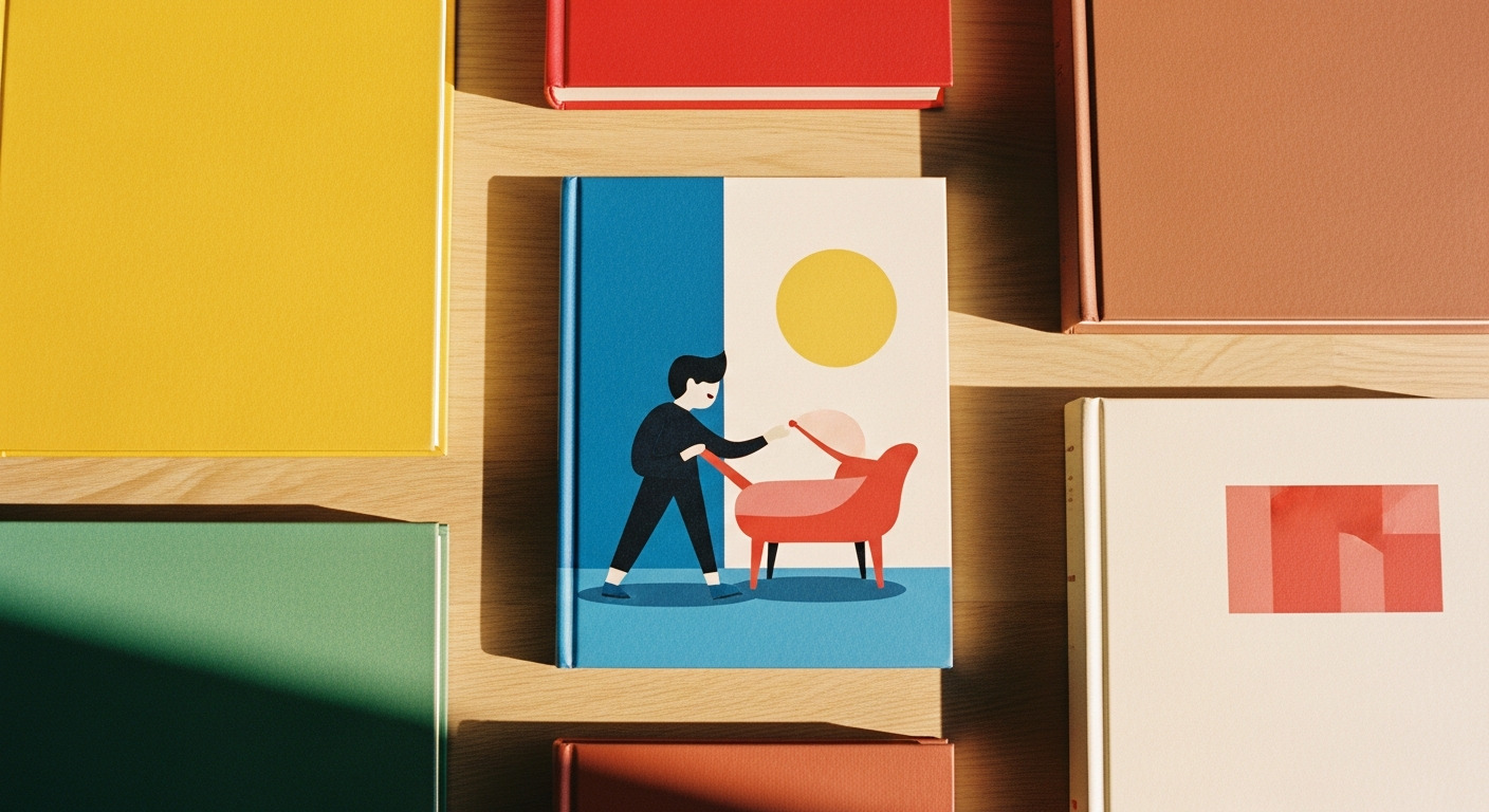 見出し1用: 色で彩る、あなただけの物語。背表紙から始まる絵本のある暮らし - イメージ写真