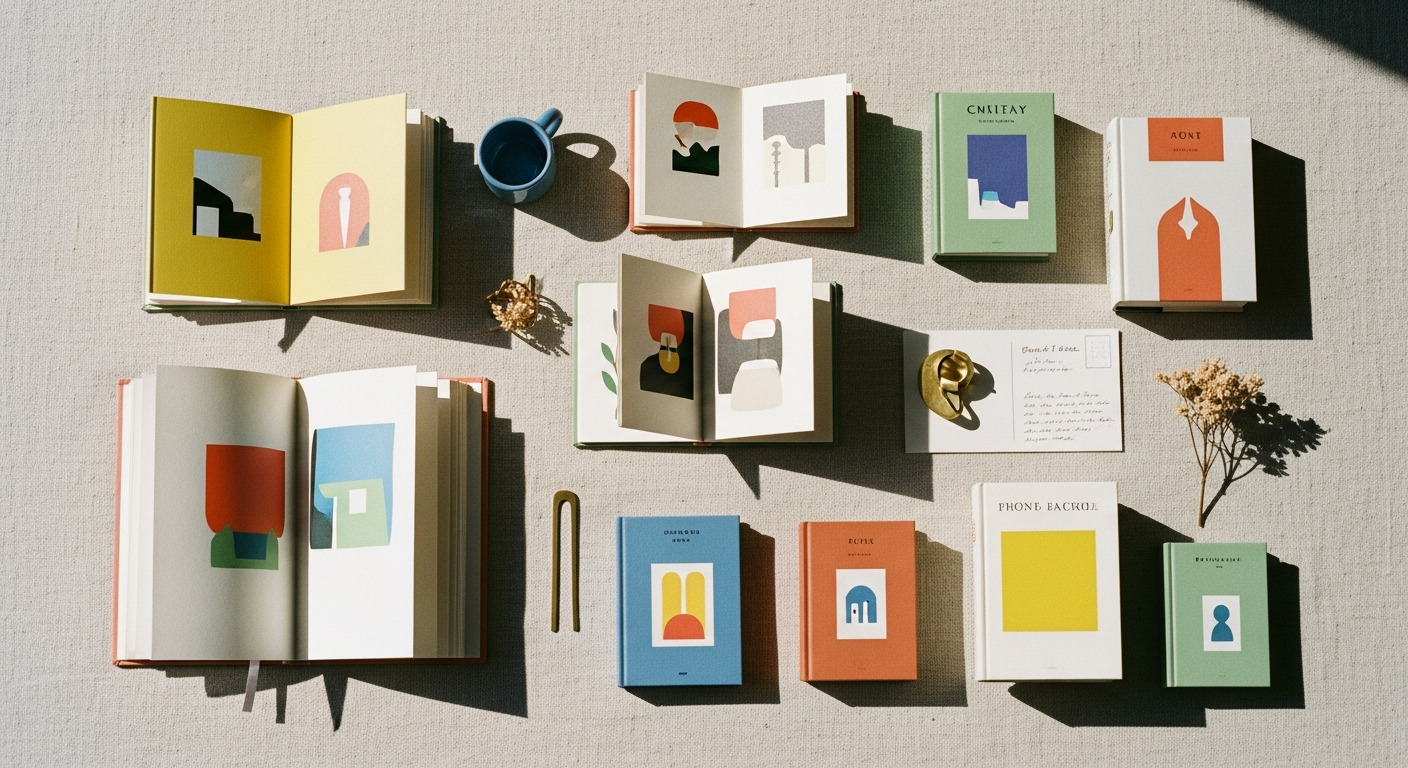 見出し1用: 手のひらサイズの物語を、あなたのお部屋に。小さな絵本と過ごす、愛おしい時間 - イメージ写真