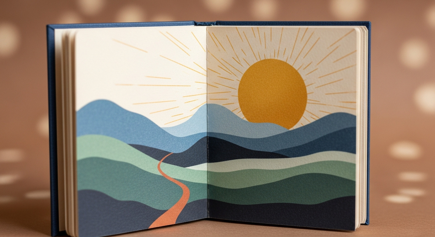 見出し2用: 手のひらサイズの物語を、あなたのお部屋に。小さな絵本と過ごす、愛おしい時間 - イメージ写真